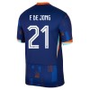 Conjunto (Camiseta+Pantalón Corto) Países Bajos Frenkie de Jong 21 Segunda Equipación Euro 2024 - Niño